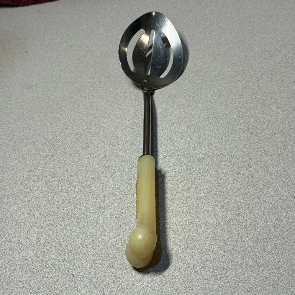 Englishtown slotted Stainless Steel serving spoon Nylabone pooch Pacifier Handle